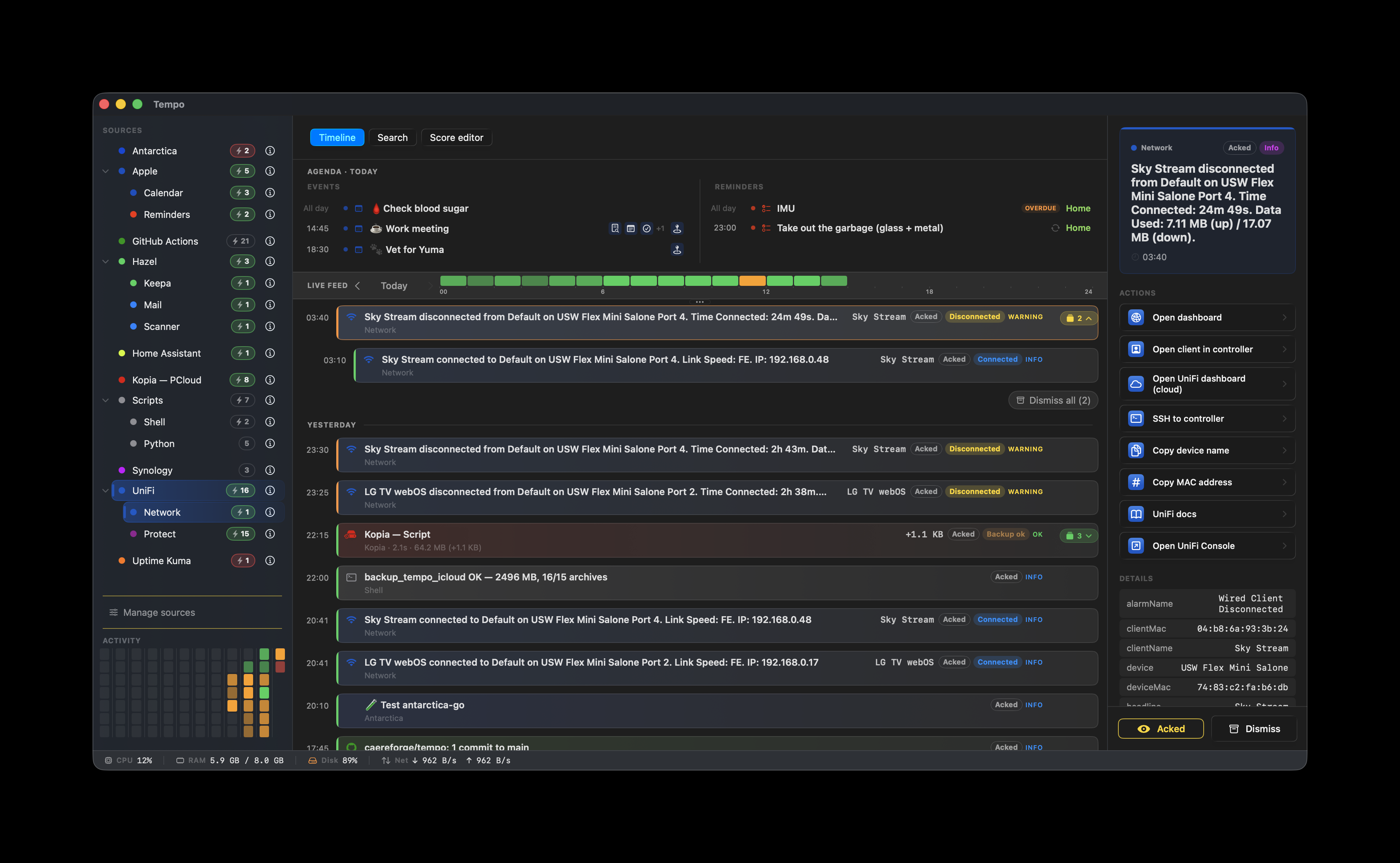 UniFi: device flapping, stacked